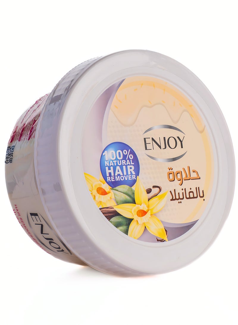 إنجوي حلاوة إزالة الشعر بالفانيلا – 400 جم | 100% طبيعية | حلاوة سكر بالفانيلا | لطيفة ومغذية للبشرة | نعومة حريرية طويلة الأمد | بخلاصة الفانيلا الطبيعية المرطبة - Image 1