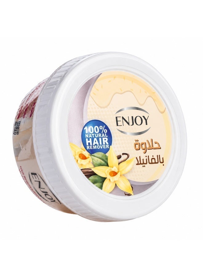 ENJOY Hair Remover Paste with Vanilla – 400g | 100% Natural Sugar Wax | Gentle & Nourishing Hair Removal | Smooth & Silky Skin | Long-Lasting Results | Enriched with Natural Vanilla Extract - Image 1
