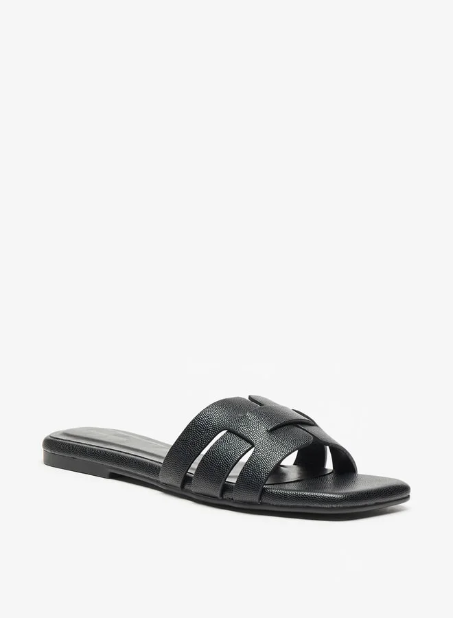 فلورا بيلا من شو إكسبرس Textured Slip-On Flat Sandals