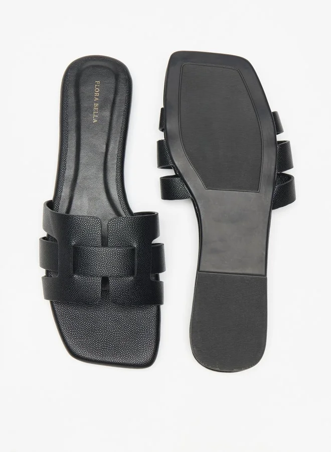 فلورا بيلا من شو إكسبرس Textured Slip-On Flat Sandals