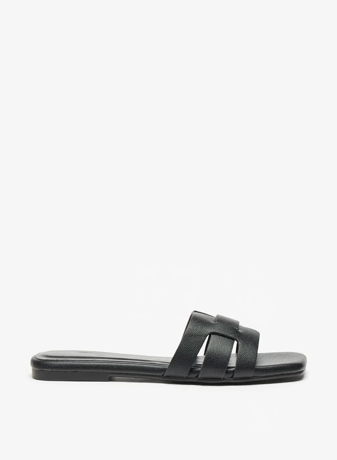 فلورا بيلا من شو إكسبرس Textured Slip-On Flat Sandals