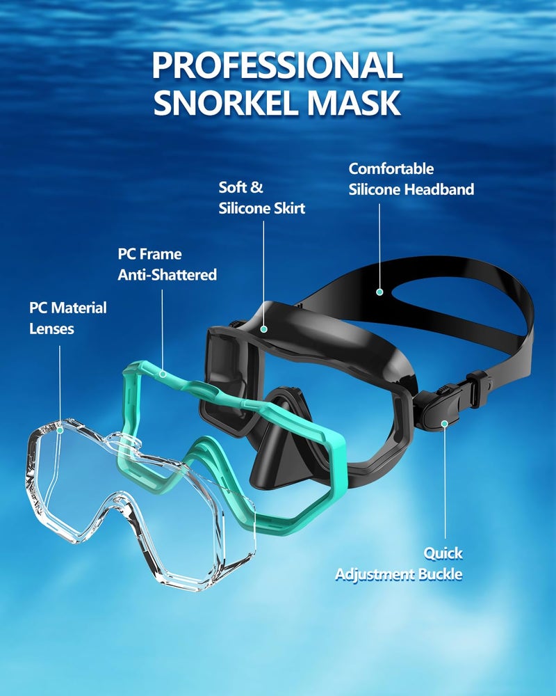 W WSTOO WSTOO Adults Swim Goggles with Nose Cover to Prevent Water Inhaling, Anti-Fog Swimming Mask for Youth Men Women - Image 2