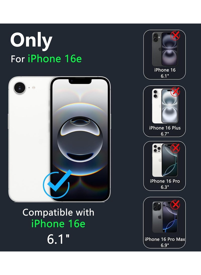Magnetic Case Cover for iPhone 16e, Compatible with MagSafe,Anti-Yellowing Crystal Clear Shockproof Protection Back Cover, Ultra Slim Strong Magnet Phone Shell Case for iPhone 16e - Image 3