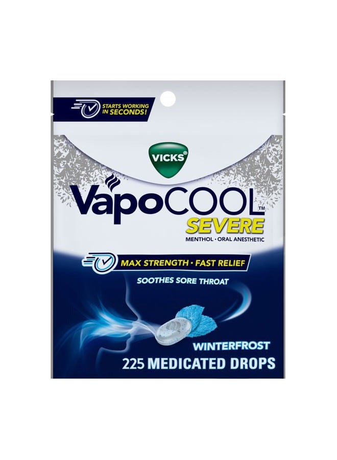 Vicks قطرات فابوكول لالتهاب الحلق الشديد، قوة قصوى من المنثول، تخفف ألم التهاب الحلق، نكهة وينترفروست، 225 حبة (عبوة 5 تحتوي على 45 حبة) - Image 1