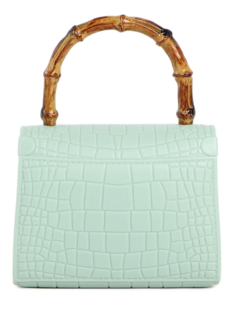 London Rag Croc Mint Sling Handbag
