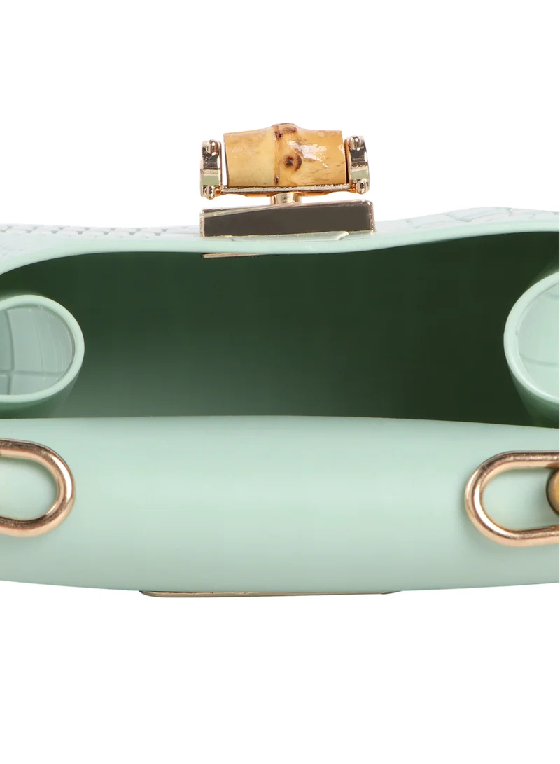 London Rag Croc Mint Sling Handbag
