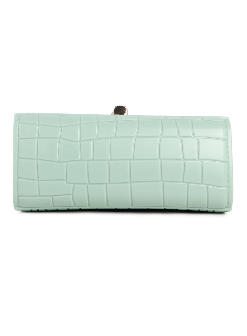 London Rag Croc Mint Sling Handbag