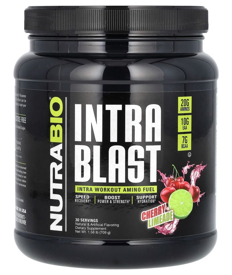 NutraBio Intra Blast Intra Workout Amino Fuel Cherry Limeade 1.56 lb (709 g)