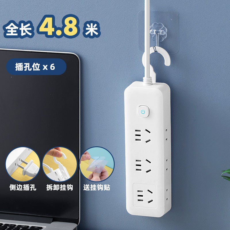 Smart Socket Usb Multi-Function Plug Independent Switch With Edge Plug Long Wire Wiring Board New National Standard Plug - Image 1