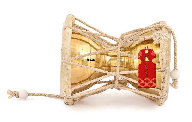 UAPAN Brass Damru Indian Musical Instrument/Pooja Articles/Home Decor & Kids Toys (4inch) - Image 3