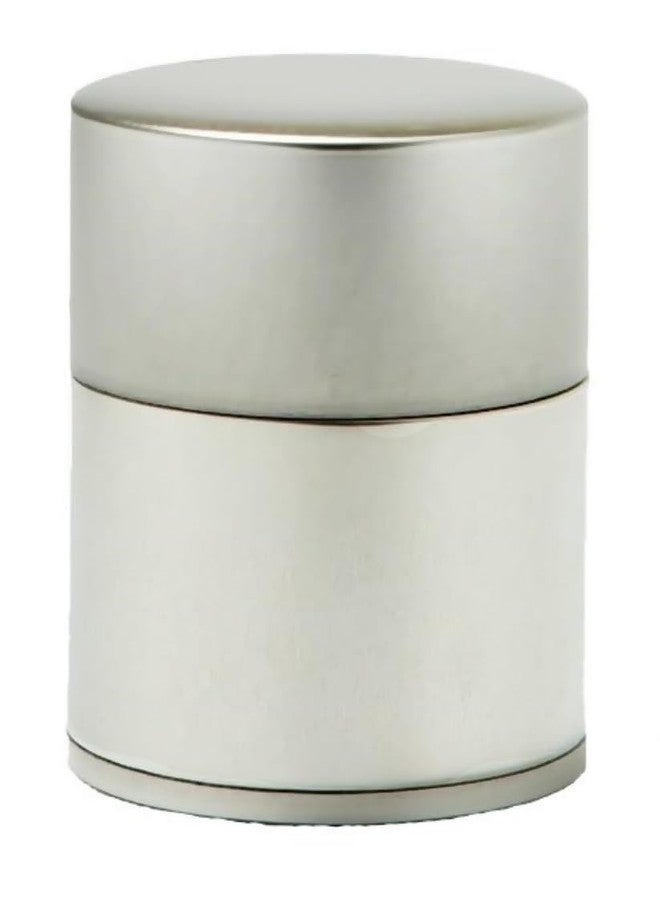 KOTODO Silver Tea Tin Canister: Long/Wide type 1oz (37g), Japan - Image 1