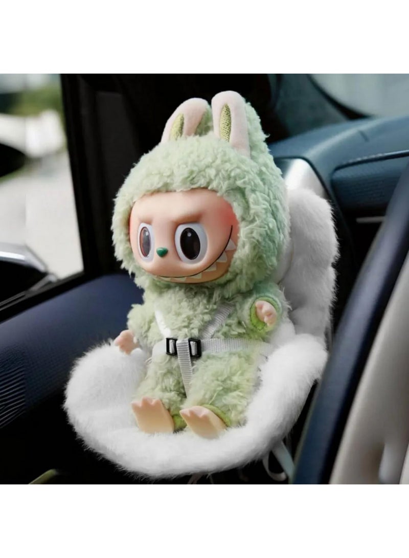 قطعة واحدة لعرض دمية مقعد أمان مخملي صغير، زينة معطرة للسيارة، إكسسوارات لدمى بحجم 15-17 سم، ديكور داخلي، ديكور منفذ، كرسي كرتوني لطيف، موديل بدون دمى - Image 4