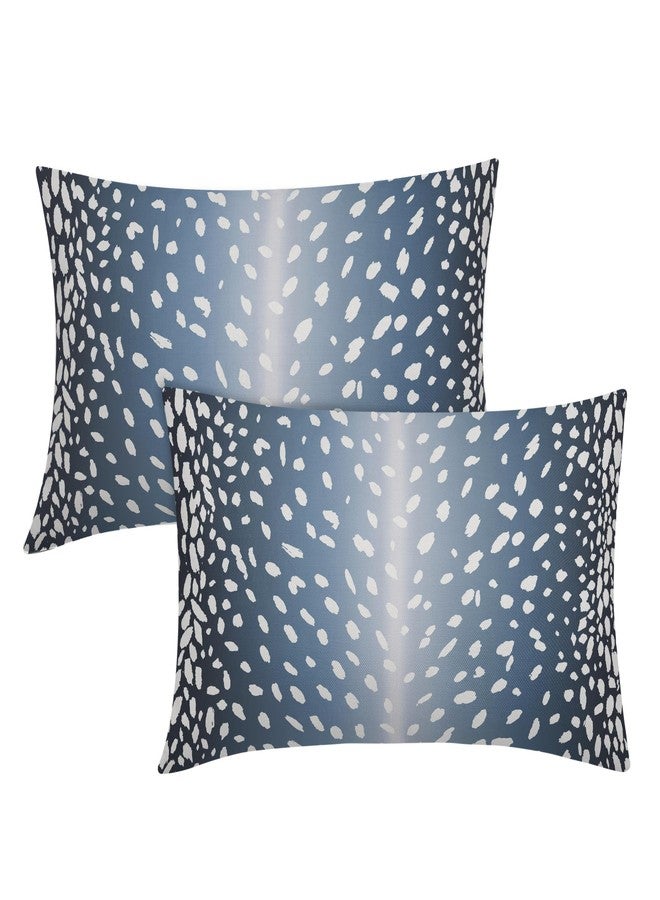 aportt Antelope Lumbar Pillow Covers 12X20 Inch Navy Blue Faux Fawn Deer Animal Print Decorative Pillow Cases Modern Neutral Cotton Linen Throw Pillows Set of 2 Home Decor for Sofa Porch Couch Outdoor - Image 1