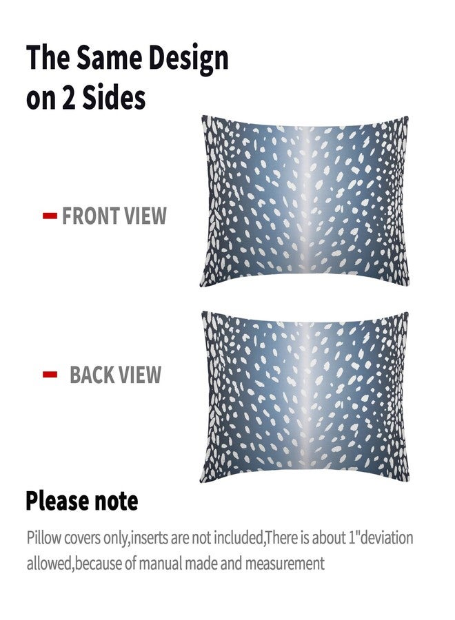 aportt Antelope Lumbar Pillow Covers 12X20 Inch Navy Blue Faux Fawn Deer Animal Print Decorative Pillow Cases Modern Neutral Cotton Linen Throw Pillows Set of 2 Home Decor for Sofa Porch Couch Outdoor - Image 4