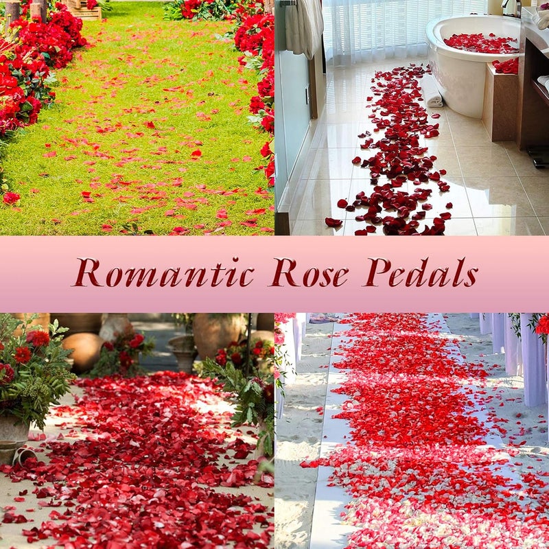 Childom 2000 Pcs Gold Rose Petals, Artificial Flower Petals Silk Rose Petals for Wedding, Romantic Valentines Day Decor for Bedroom,Weddings,Romantic Night,Party, Table, Dining Room - Image 4