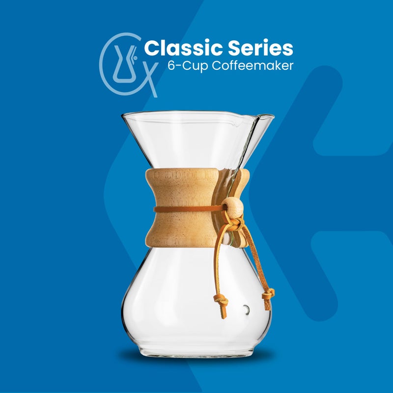Chemex Pour-Over Glass Coffeemaker - Classic Series - 6-Cup - Exclusive Packaging - Image 2