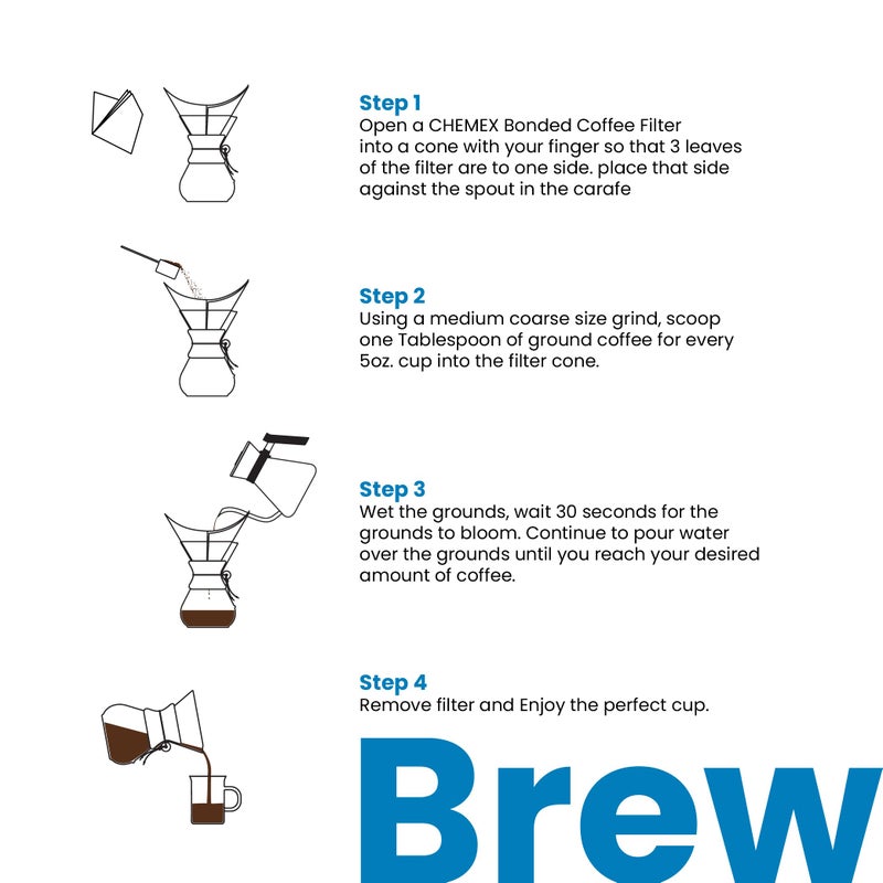 Chemex Pour-Over Glass Coffeemaker - Classic Series - 6-Cup - Exclusive Packaging - Image 4