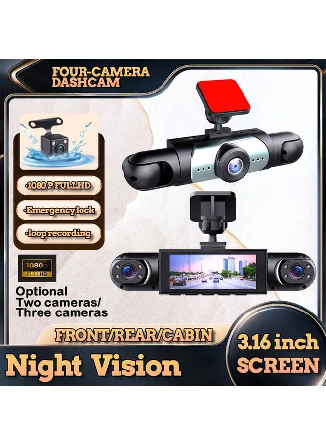 كاميرا داش 360 درجة برؤية ليلاء عالية الوضوح نظام 4 كاميرات Y108 بدون بطاقة ذاكرة - Image 3