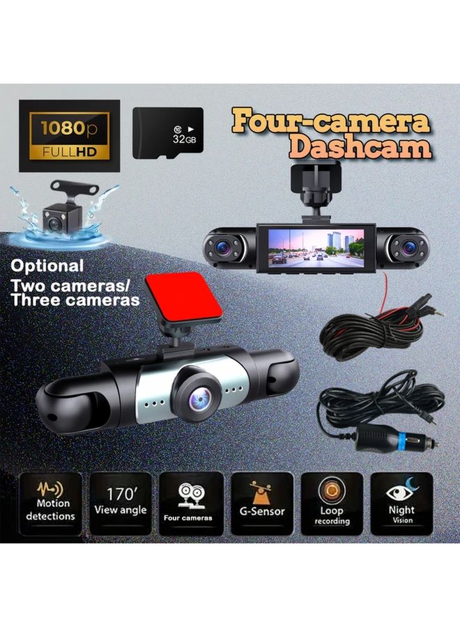 كاميرا داش 360 درجة برؤية ليلاء عالية الوضوح نظام 4 كاميرات Y108 بدون بطاقة ذاكرة - Image 2