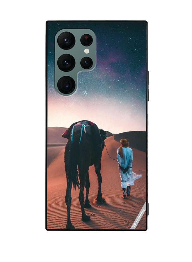 VR CREATIVE Protective Case Cover For Samsung Galaxy S22 Ultra 5G Camel Design Multicolour - Image 1