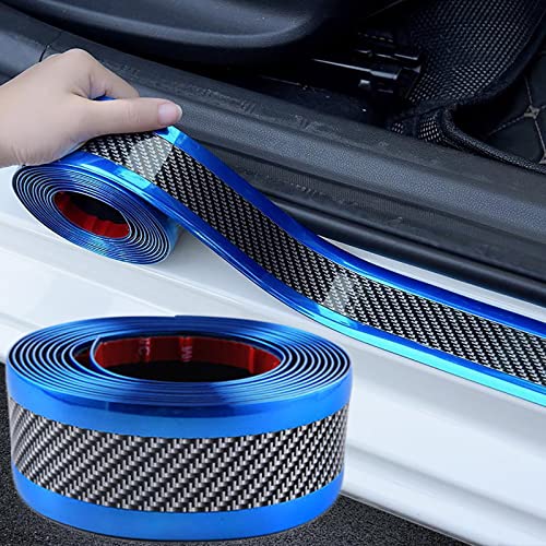 EOHMAK Automotive Door Entry Guard Car Door Sill Protector AntiCollision Strip Rubber Waterproof Protection Strip for Most Car 3M Length 3CM Width Blue - Image 1