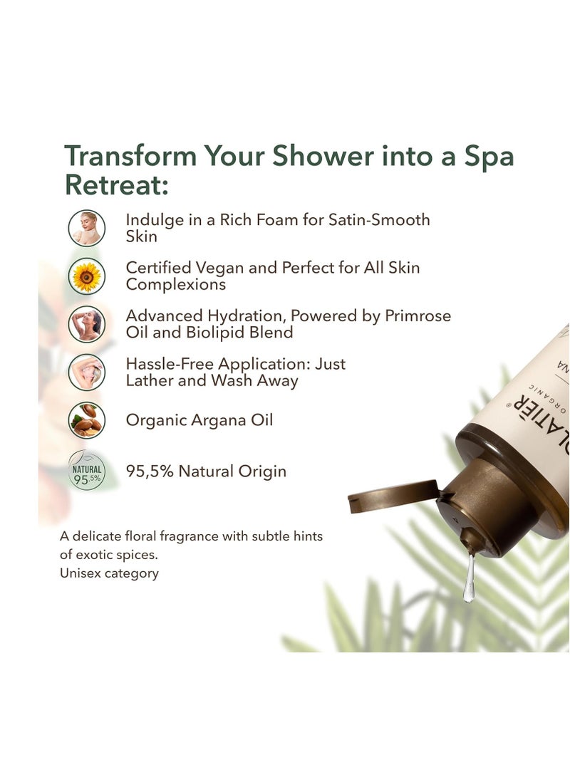 ECOLATIER مجموعة زيت الاستحمام العميق المنعش بزيت الأركان، مقشر الجسم وزبدة الجسم - للعناية بالبشرة المرطبة والمغذية بزيت الأركان العضوي النقي لبشرة ناعمة كالحرير - Image 4