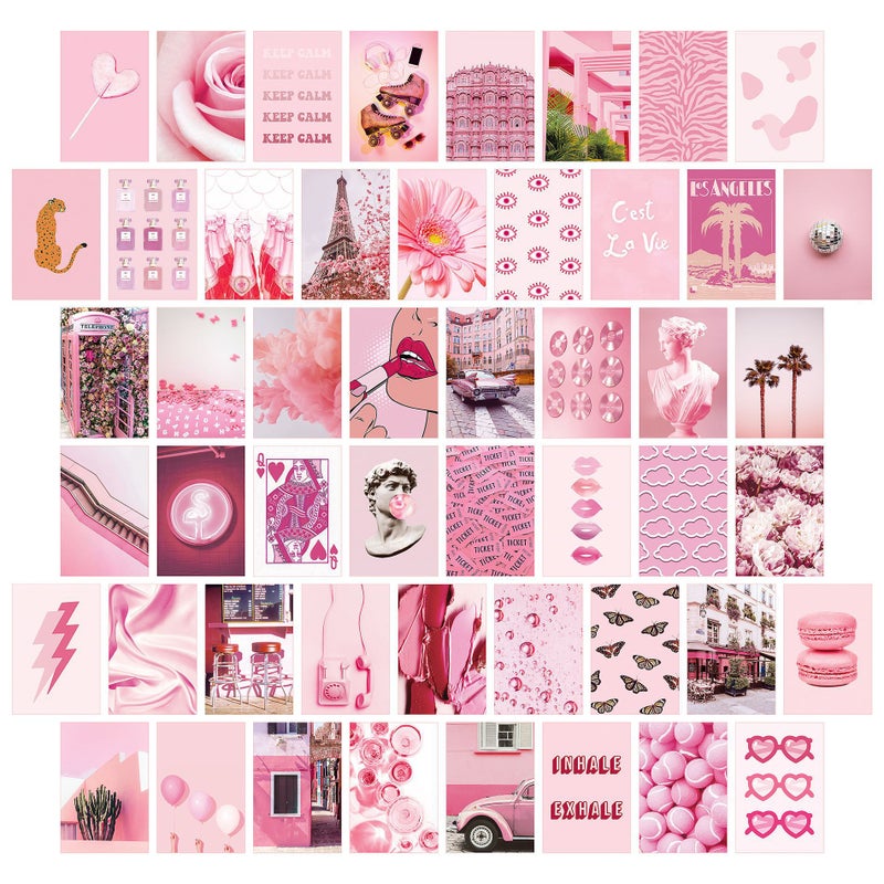 New 50 Posters Postcard Poster Decorative Painting Color Aesthetic Postcard Card - Image 1