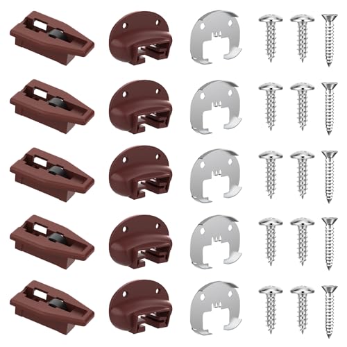 Moestoont Upgrade Rite-Trak II Replacement 5 Set Drawer Guide Kit, Enhanced Commercial Slide Style Drawers Compatible with Rite-Trak II Model #168 with Metal Back Plate and Drawer Stop with Roller - Image 1