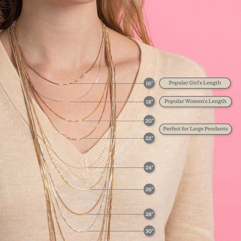 Kezef 1mm 925 Sterling Silver Necklace for Women | 16-36 inch long Silver, 18k Gold, Rose Gold Necklaces for Women - Made In Italy Real Cable Chain Jewelry | Dainty cadena de plata s925 para mujer - Image 2