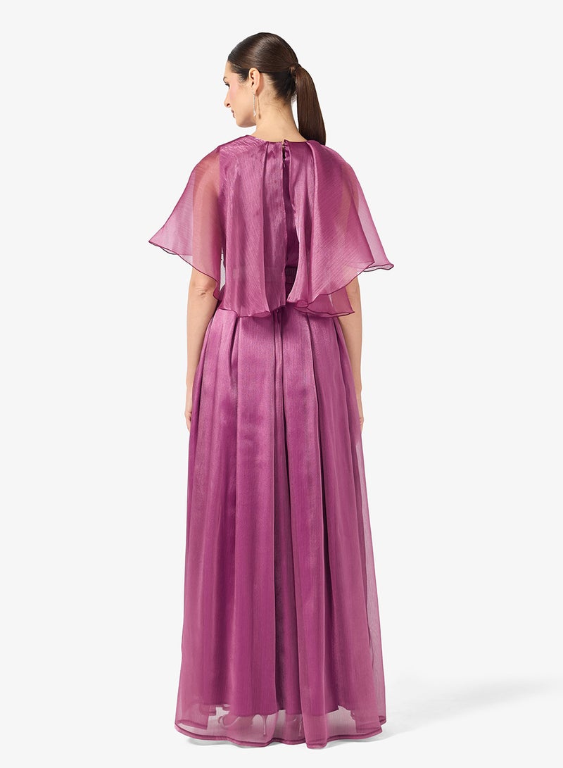 Khizana Cape A-line Dress - Image 2