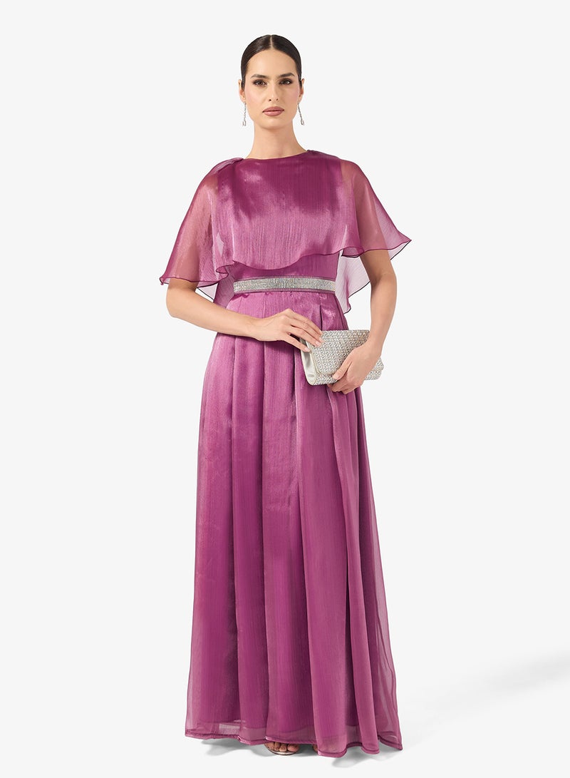 Khizana Cape A-line Dress - Image 1