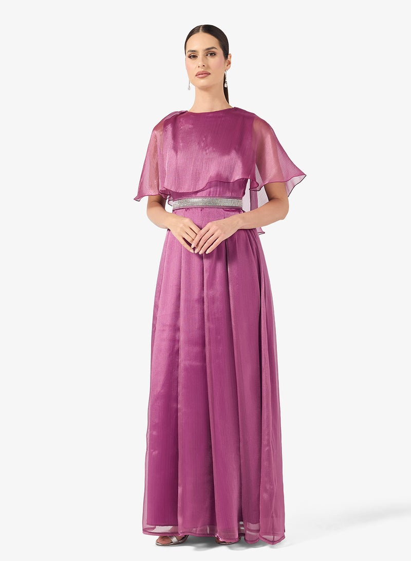 Khizana Cape A-line Dress - Image 4