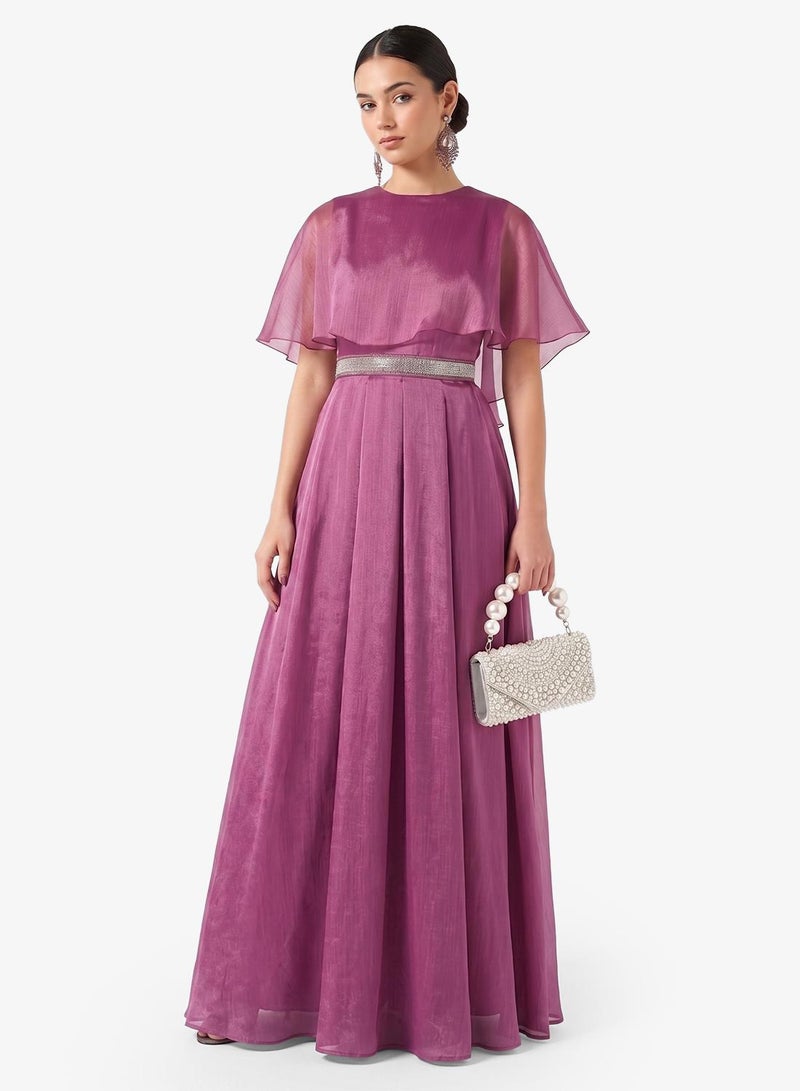 Khizana Cape A-line Dress - Image 5