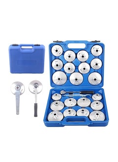 ABBASALI 23pcs Aluminum Alloy Cup Type Oil Filter Cap Wrench Socket Removal Tool Set with a Storage Case  - Image 1