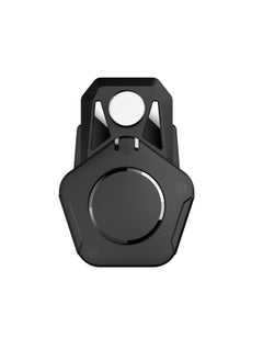 Waterproof Magnetic Absorption Lock Silicone Protective Case For Apple AirTag Tracker Fixed Protection Cover Simple Style Pure Color-Color:Black
