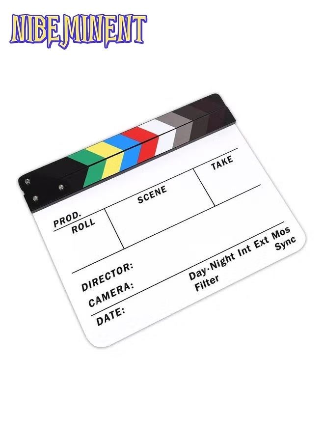 NIBEMINENT Professional Clapperboard White 30*25cm - Image 2