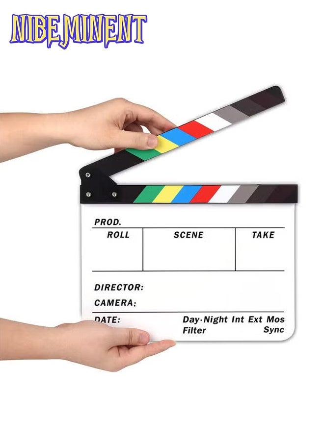 NIBEMINENT Professional Clapperboard White 30*25cm - Image 1