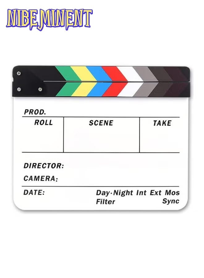 NIBEMINENT Professional Clapperboard White 30*25cm - Image 3