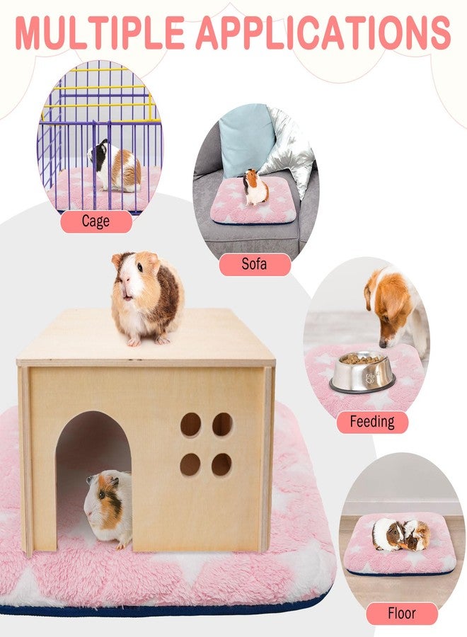 Homimp 2 Pack Guinea Pig Bed, Waterproof Reusable Small Animal Bed,Super Absorbent Pee Pad Mat for Rabbit Bunny Hamster Rat Hedgehog Chinchilla,Washable Fleece Cage Liners 12"x12" - Image 4