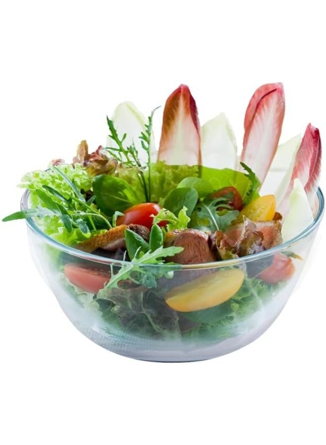 Termisil وعاء سلطة زجاجي بوروسيليكات من تيرميسيل، حجم 23 سم، شفاف - Image 3