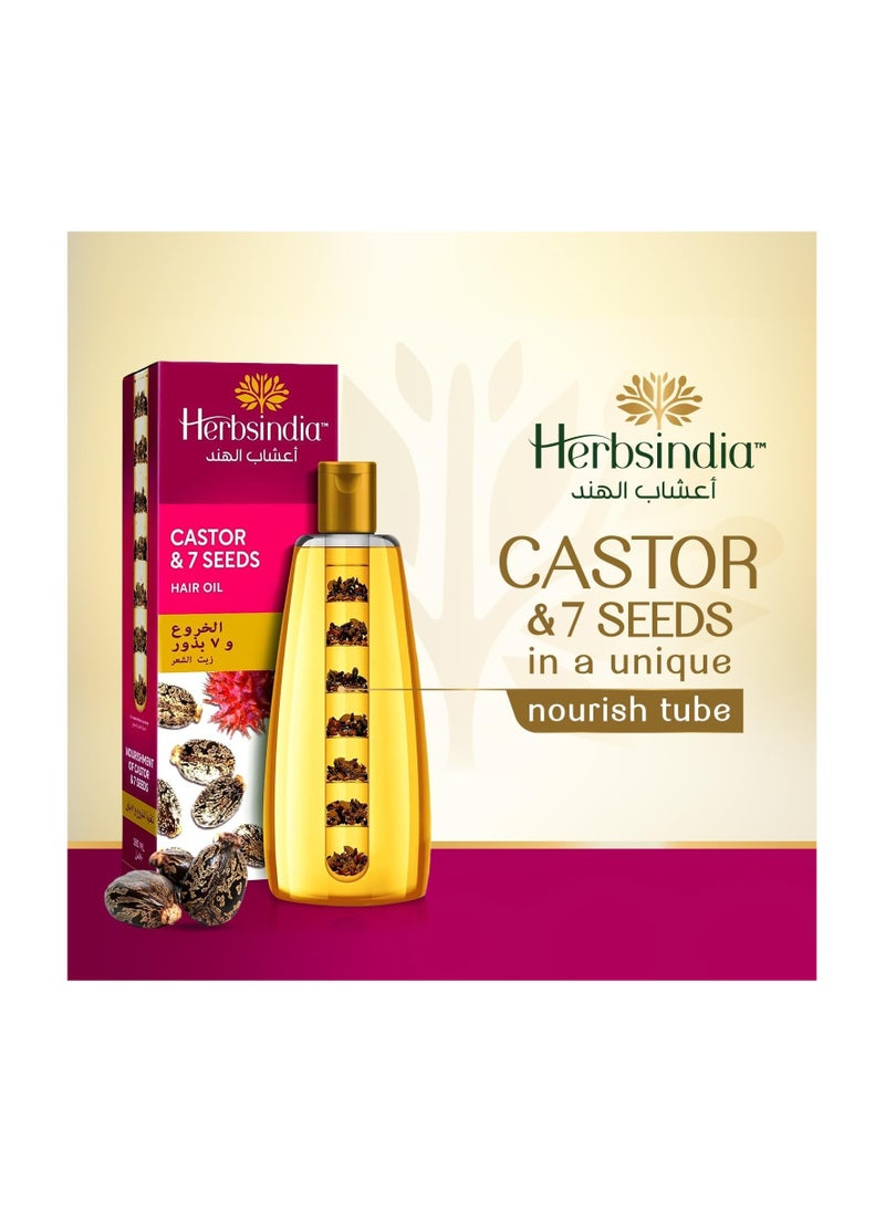 Castor & 7 Herbal Seeds Hair Oil With Nourish Tube Thickens & Softens Hair Silicone & Paraben Free - 180ml - pzsku/ZA5279A1B09C553EB47A1Z/45/_/1739033682/249abe18-6ba5-4a07-acf5-683d1e781c30