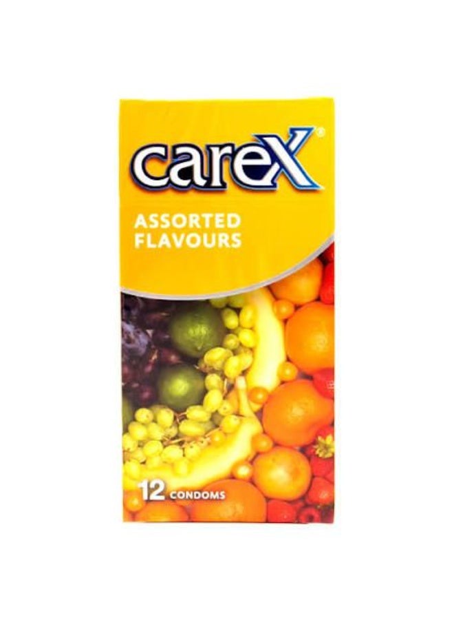 Assorted Flavours Condoms | Delicious Fruity Sensation | 12 Count