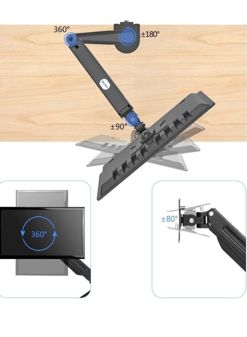 TIGER "Fully Adjustable Gas Spring Monitor Arm Desk Mount for 17''-32'' Screens, Supports Up to 22 lbs"  - Image 3