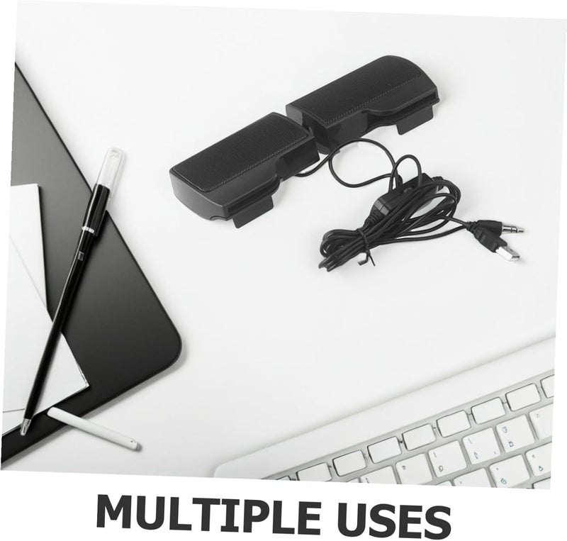 Kichvoe USB Computer Speakers Clip-on Portable Compact Desktop Audio Sound System for Laptop and Pc, USB Powered Multi-Purpose Speaker Suitable for Home and Office Use - Image 3