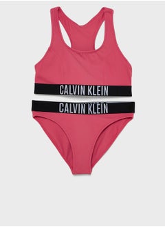 Calvin Klein Jeans Kids Logo Detailed  Bralette Bikini Set  - Image 1