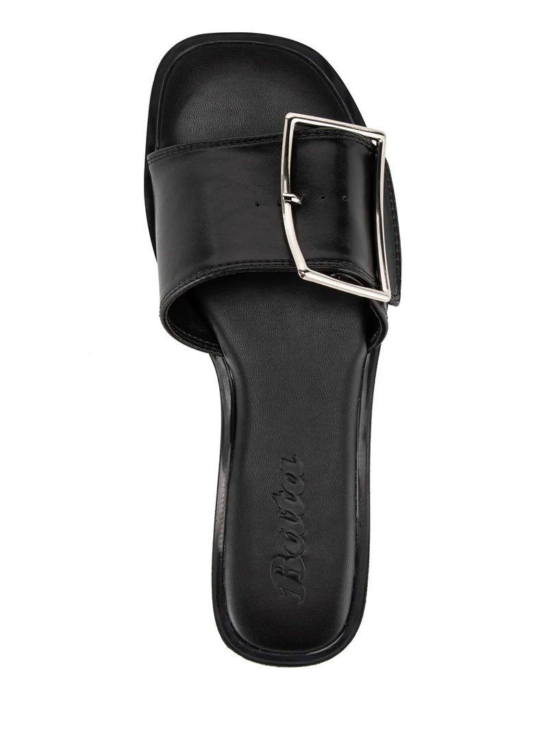 Bata Black Buckle Detailed Slide Sandals for Women | Best Price UAE