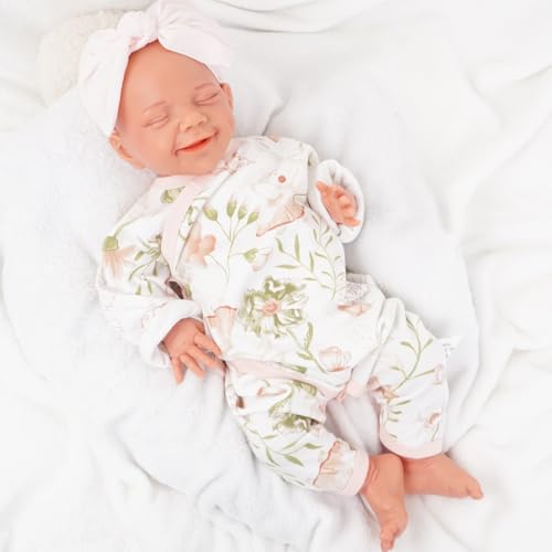KUICEO Reborn Baby Dolls That Lifelike 17 inch Full Body Silicone Sleeping Baby Girl Handmade Face Realistic Body Details for Children Gift - Image 1