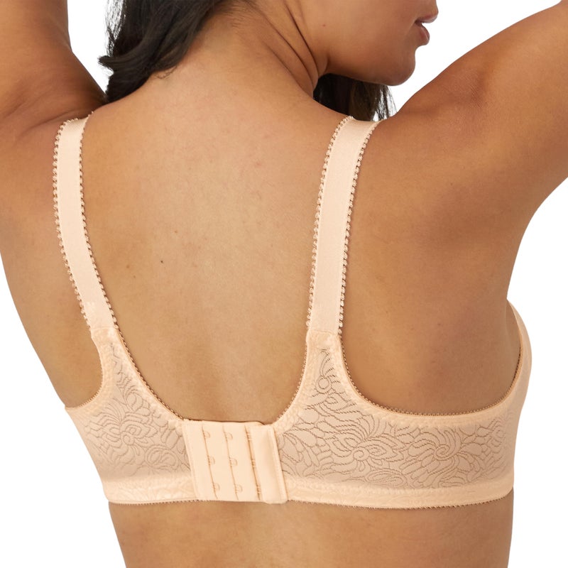 Bali Women's Double Support Wireless, Lace Bra with Stay-in-Place Straps, Full-Coverage Color: Porcelain 36DD - Image 3
