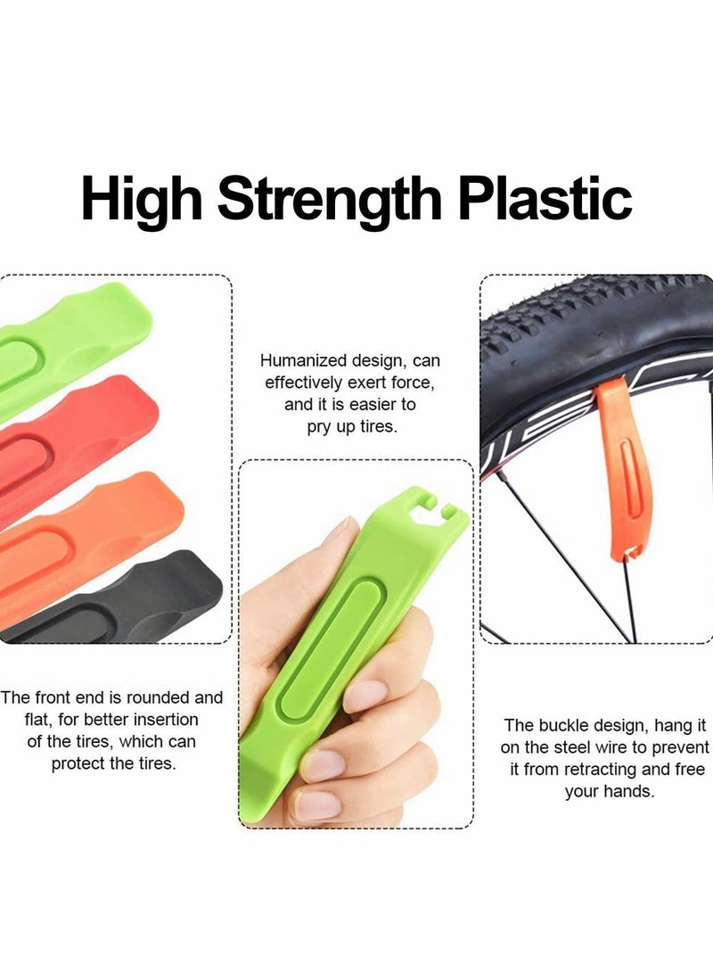 Y&D Bicycle Tyre Levers, Plastic Universal Tire Levers Crowbar Strong & Long Lasting Removal Tool for Road or Mountain Bike Tires(4 Pcs) - Image 3