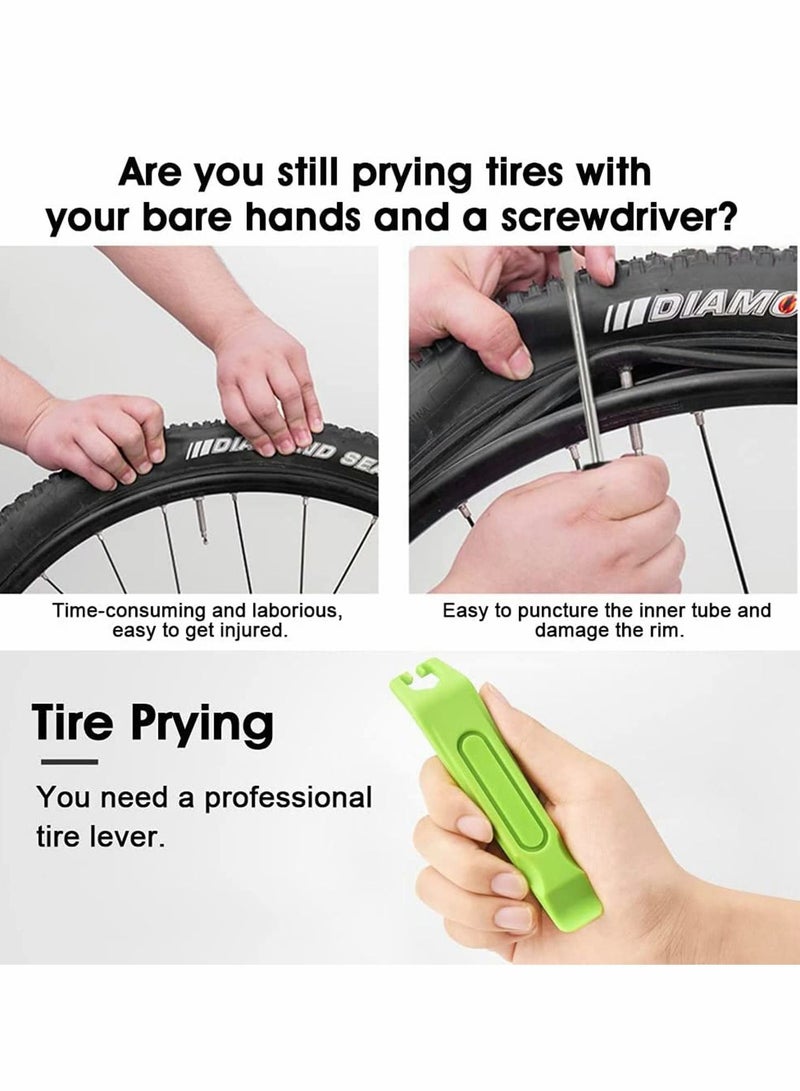 Y&D Bicycle Tyre Levers, Plastic Universal Tire Levers Crowbar Strong & Long Lasting Removal Tool for Road or Mountain Bike Tires(4 Pcs) - Image 2